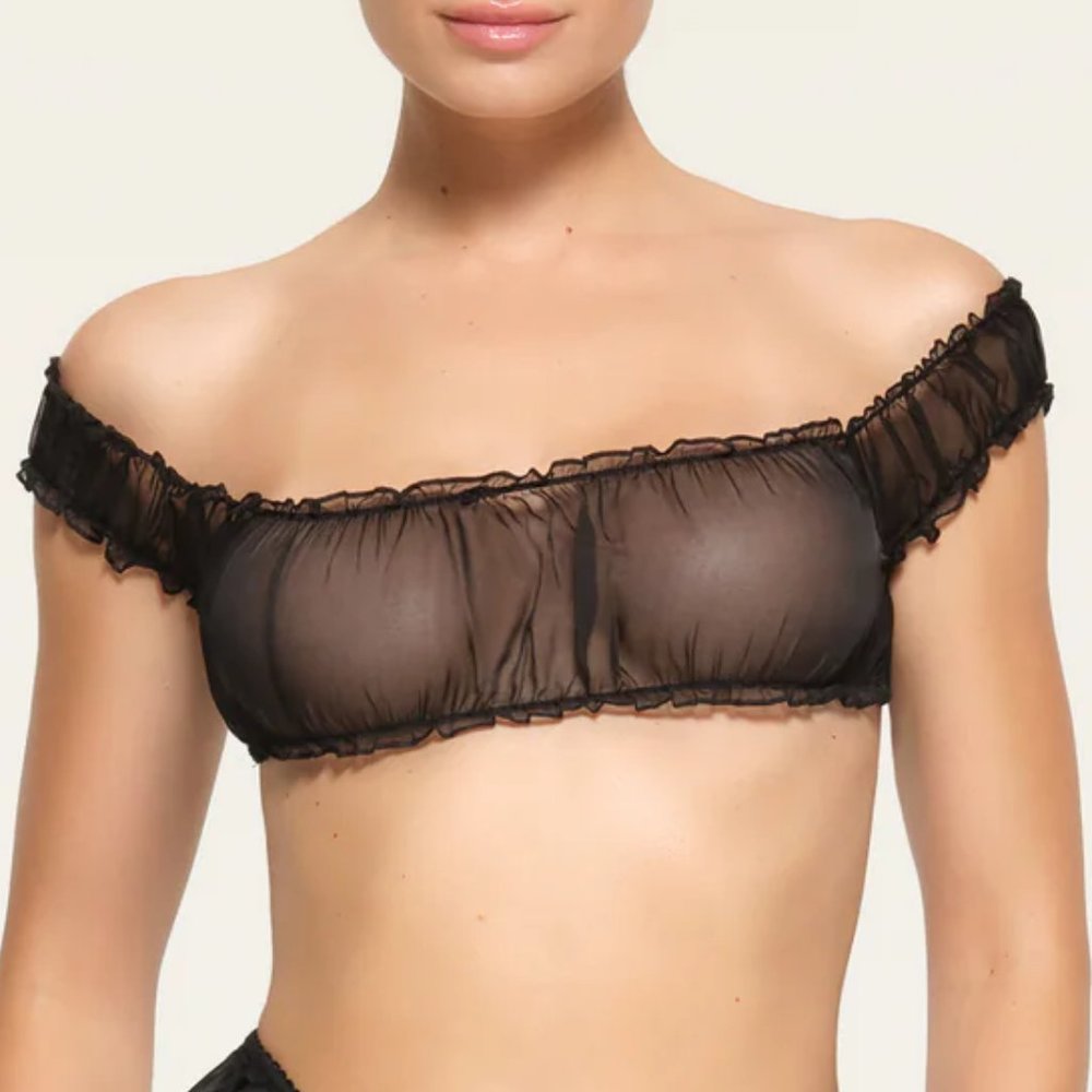 SKIMS ROMANCE CHIFFON CROP TOP